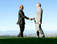 men shaking hands